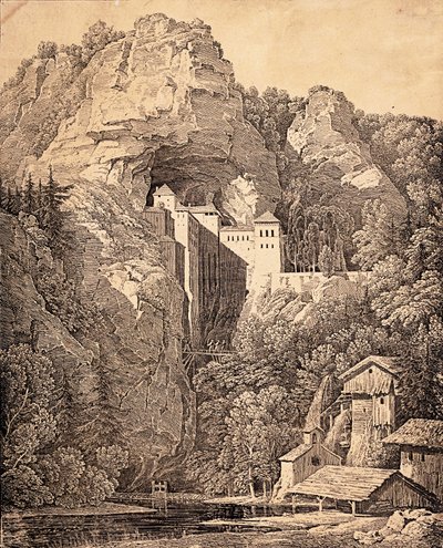 Le château de Predjama à Crein XII Stund - Karl Friedrich Schinkel